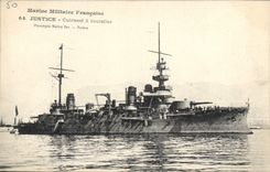 CPA Bateau Justice Cuirasse a tourelles