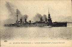 CPA Bateau Jules Michelet Croiseur Cuirasse