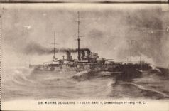 CPA Bateau Jean Bart Dreadnought 1er rang
