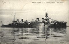 CPA Bateau Le Croiseur Cuirasse Jules Ferry