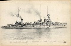 CPA Bateau Justice Cuirasse d'escadre 