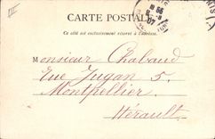 Vintage Postcard Boat Jemmapes in the Bizerte channel