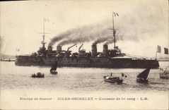CPA Bateau Jules Michelet Croiseur de 1er rang