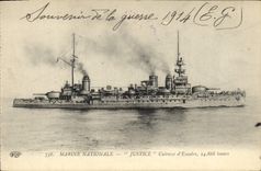 CPA Bateau Justice Cuirasse d'escadre