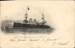 CPA Bateau Jaureguiberry Cuirasse d'escadre a tourelles
