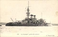 Vintage Postcard Bateau Jemmapes Garde Dimensions Armours