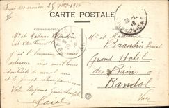 Vintage Postcard Jaureguiberry Boat of the 3rd squadron