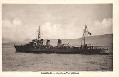 CPA Bateau Jaguar Contre torpilleur