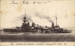 CPA Bateau Justice Cuirasse de 1er rang