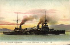 CPA Bateau Justice Cuirasse de 1er rang