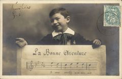 Vintage Postcard Child the good adventure