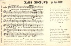 Vintage Postcard the beef animals Pierre Dupont