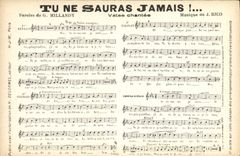 Vintage Postcard You will never know! Millandy Rico