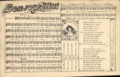 Vintage Postcard Hello Mimi Christine PEN