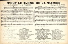 Vintage Postcard All the way along the Thames Joullot Foucher Turned pink