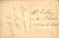 Vintage Postcard Folklore Alsace Village fair in Alsace