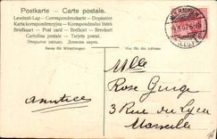 Vintage Postcard Folklore Alsace Alsatian Costume