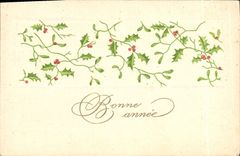 CPA Fantaisie Fleurs Bonne annee 