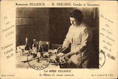 CPA Cuisine Restaurant Fillioux Frechin La mere Fillioux Rue Duquesne Lyon 