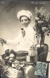 CPA Cuisine Enfant Sur ses lauriers 
