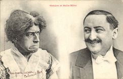 Vintage Postcard Fantasy Son-in-law and Beautiful mother