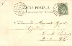 CPA Fantaisie Enfant Noel de Bebe Cheval 