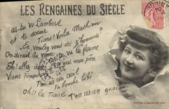 Vintage Postcard Fantasy Woman tunes of the century