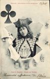 Vintage Postcard Fantasy Child Horoscope the 4 Servants Knave of clubs