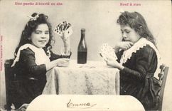 CPA Fantaisie Enfants Une partie d'ecarte en dix Neuf a rien 
