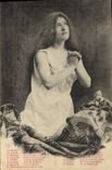 Vintage Postcard Fantasy Woman Prayer of an young girl