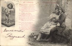 Vintage Postcard Fantasy Child the love Angel