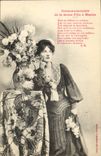 Vintage Postcard Fantaisie Woman Commands of the young girl has to marry