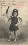 CPA Fantaisie Enfant L'amour policeman Police Policier Ange 