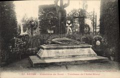 CPA Reims Cimetiere du Nord Tombeau de l'abbe Miroy 