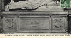 Vintage Postcard Dreux Vault Saint Louis Tomb of the Douariere Duchess of Orleans