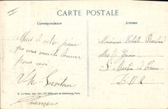 Vintage Postcard Militaria Pont destroyed by the French genius has Choisy with the Vat