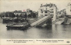 CPA Militaria Le pont de fer de lagny Thorigny detruit par le genie francais 