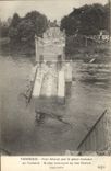 Vintage Postcard Militaria Verberie Bridge destroyed by the French Genius