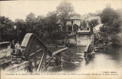 CPA Militaria Le pont D'Auvers sur Oise detruit par le genie francais
