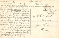 Vintage Postcard Militaria Compiegne Bridge of boats destroyed by the French Genius