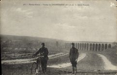 Vintage Postcard Militaria Viaduct of Dannemarie destroyed by the French genius