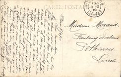 Vintage Postcard Militaria Paris Crue of the Seine Parks Bourdonnais line of the invalids