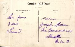 Vintage Postcard Militaria Avignon Quarters 7th Genius Course of the Republic Gathering in the main courtyard