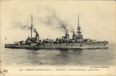 CPA Bateau Justice Cuirasse d'escadre 