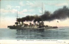 CPA Bateau Le Jules Ferry Croiseur d'escadre cuirasse 