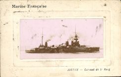 CPA Bateau Justice Cuirasse de 1er rang 