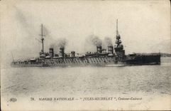 CPA Bateau Jules Michelet Croiseur Cuirasse 