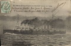 CPA Bateau Jeanne d'Arc Croiseur de 1er rang 