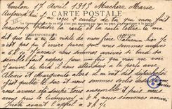 Vintage Postcard Bateau Jemmappes Garde Dimensions Armours