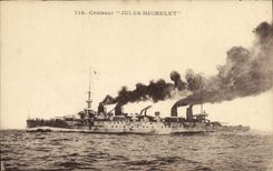 CPA Bateau Croiseur Jules Michelet 